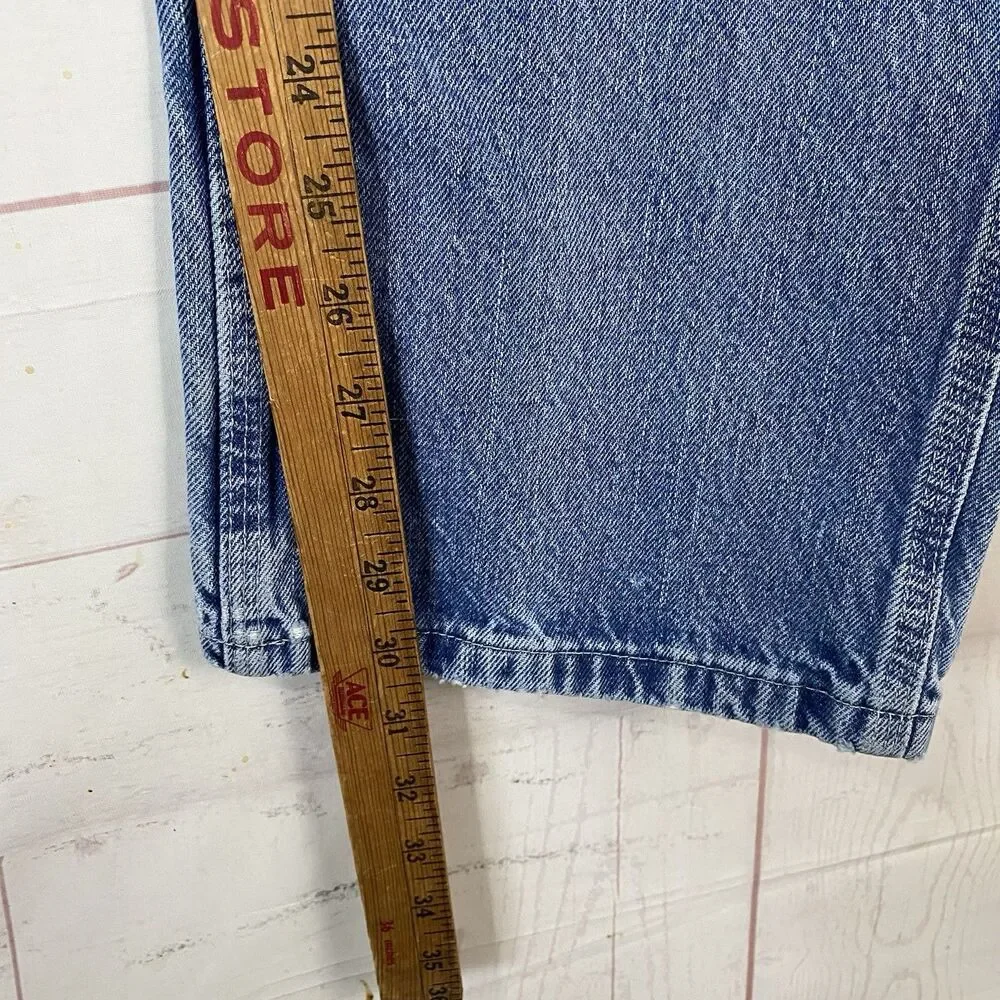 Vtg Key Mens Carpenter Jeans Size 33 Blue 100% Cotton Pockets Straight Leg 32x30